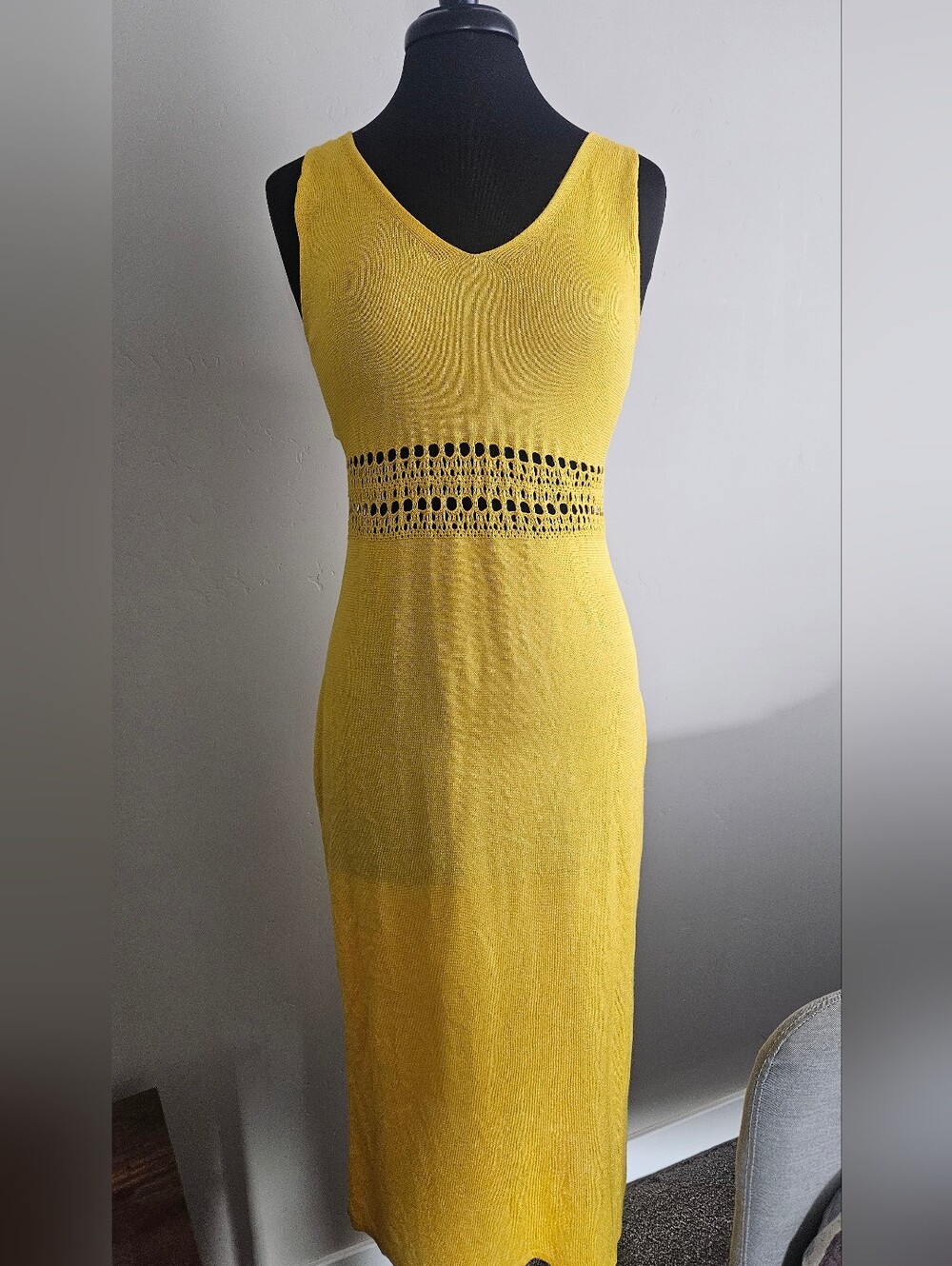 H&M Yellow SUMMER Crochet Knit Dress
